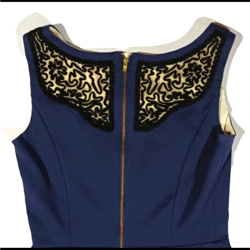 Lilly Pulitzer Navy Embroidered Dress Size 0 Classic Resort Chic - Picture 10 of 12